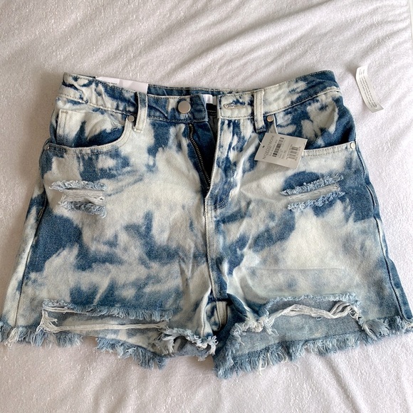 BP blue bleached wash denim shorts - Picture 1 of 4